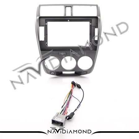 NAVIDIAMOND HONDA CITY MANUEL 2009-2011 ANDROID TEYP ÇERÇEVE (10 INCH) - SOKET