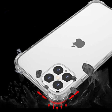 Apple iPhone 12 Pro Max Kılıf Darbe Emici Anti Shock TPU Silikon