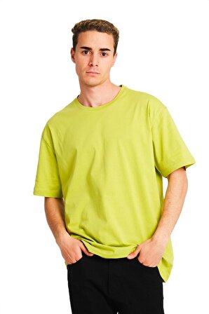 Erkek Tişört, Casual Model, Oversize, Bisiklet Yaka, Kısa Kol, Cepsiz Erkek Tshirt