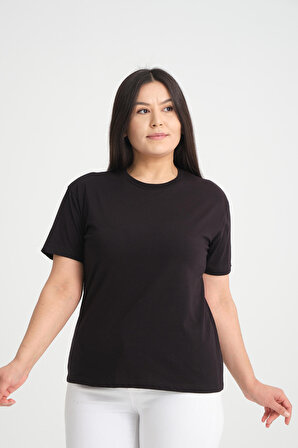 Oversize, Kadın %100 Pamuk Kumaştan Bol Kesim Tshirt