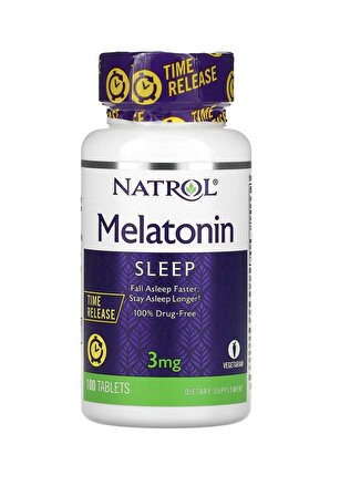 Natrol Mela-tonin 3 mg 100 Tablets Time Release