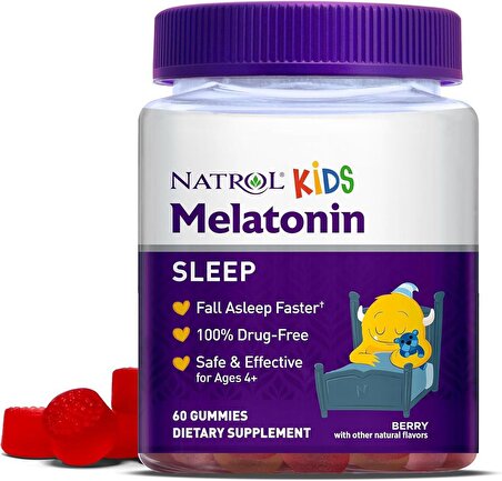 Natrol Kids Mela-tonin Sleep 60 Gummies Dietary Supplement