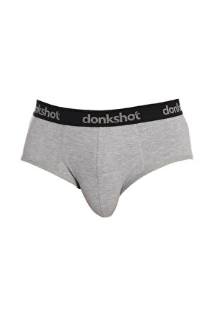 Donkshot (3 adet) Likralı Erkek Slip Boxer 1108V4 (Siyah-Lacivert-Gri)