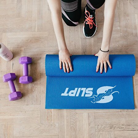Kare Desenli Taşıma Askılı Pilates Minderi  Özel Seri 8 Mm Pilates  Yoga Matı 