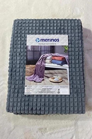 Merinos Çift Kişilik Battaniye Piramit Soft Renkler