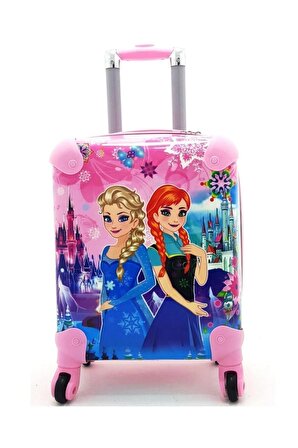 Protocol London Disney Frozen Karlar Ülkesi Elsa Ve Anna Kız Çocuk Valizi Pembe