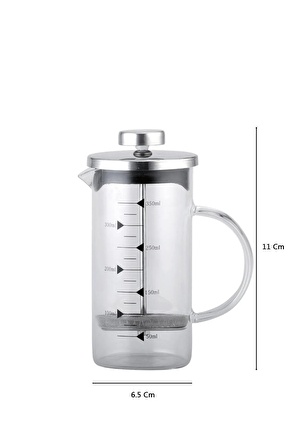 Nishev 2 Adet French Press - Filtre Kahve Ve Bitki Çayı Demliği 350 ml