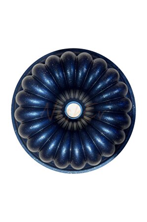 Nishev Hanımeli Döküm Kek Turta Kalıbı Mavi Renk 26 cm