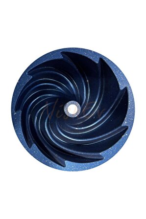 Nishev Hanımeli Döküm Kek Turta Kalıbı Mavi Renk 26 cm