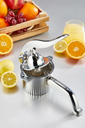 Nishev Döküm Paslanmaz Metal Sıkacak Limon Sıkacağı Portakal Narenciye Sıkıcı Pratik Mutfak Aleti