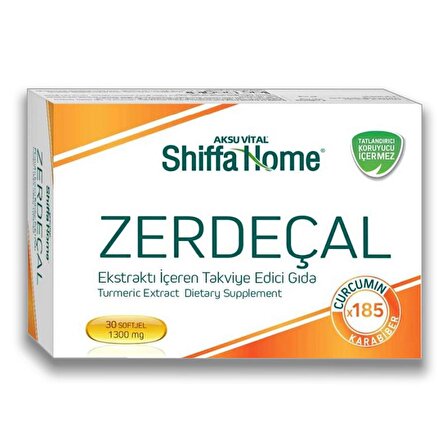 Aksuvital Shiffa Home Zerdeçal (Turmeric)1300 mg 30 Kap. x 2 Adet