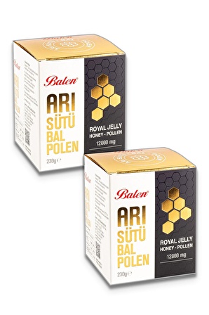 Balen Arı Sütü Bal Polen Süper Doz (12000 mg) 230 gr 2 Adet