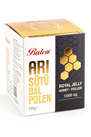 Balen Arı Sütü Bal Polen Süper Doz (12000 mg) 230 gr 5 Adet