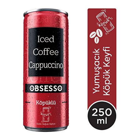 Obsesso Köpüklü Soğuk Kahve 250 Ml X 12 Adet