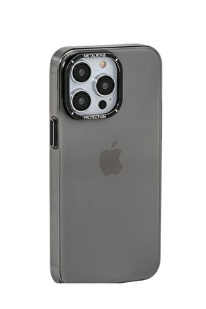Iphone 14 Pro Max Uyumlu Metal Tuşlu Sert Mika Sararmaz Telefon Kılıfı Kapak