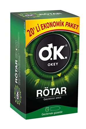 OKEY Prezervatif Rötar 20´li x 2 Paket