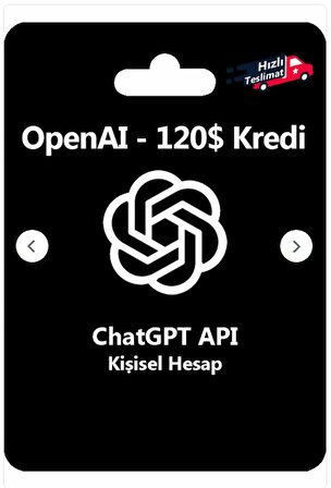 120$ Kredili Kişisel Hesap ChatGPT API Yapay Zeka