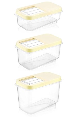 9'lu Set Etiketli Ve Kürekli Kırılmaz Multibox Erzak Saklama Kabı X3 5 Lt/7,5 Lt/10 Lt