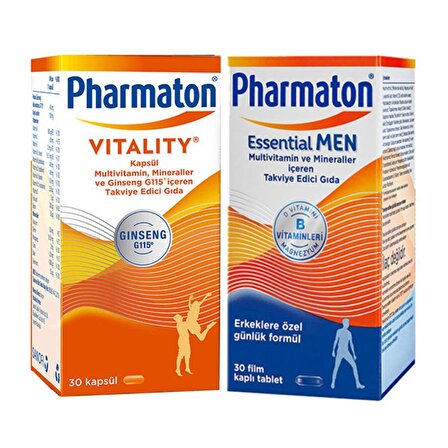 Pharmaton Vitality 30 Kapsül + Pharmaton Essential Men 30 Kapsül