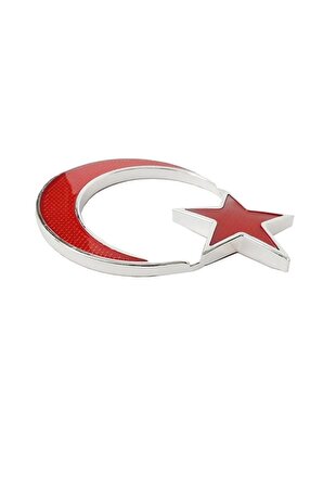 Türk Bayrağı Ay Yıldız Reflektör Arma Çıkartma Oto Yapışma Amblem