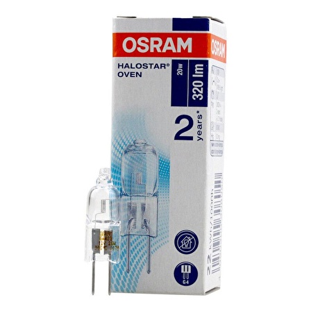 Osram 64428 Oven 20W 12V G4 Duylu Fırın Ampulü