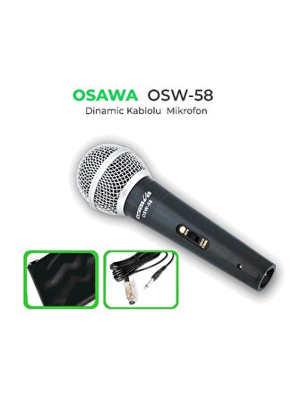 Osawa Osw–58 Dinamic Kablolu Mikrofon