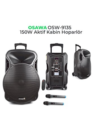 Osawa OSW-9135 150W El-El Taşınabilir Aktif Kabin Hoparlör