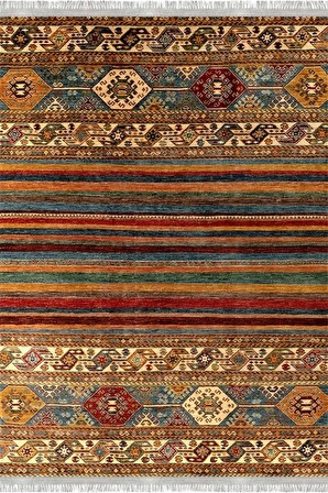 Yıkanabilir Kaymaz Tabanlı Dijital Baskılı Westa Serisi Dokuma Kilim Efektli Halı.