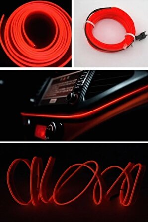 Araç Içi Kırmızı Torpido Ledi - Ip Neon Led