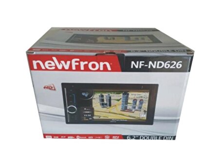 NEWFRON NF-ND626 6,2DOUBLE BT/DVD/SD/USB/FM/GPS OTO TEYP KAMERA HEDİYE