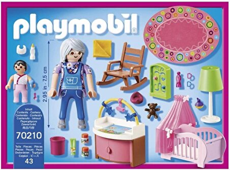 Playmobil 70210 Nursery Çocuk Odası 2 Figür Oyun Seti Oyuncakları