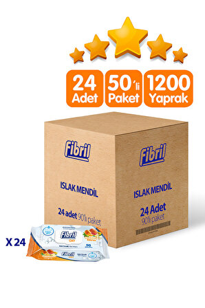 Fibril Oxy Narenciye Kokulu Islak Mendil 24x50 lı Paket