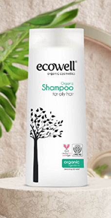 Ecowell Organik & Vegan Yağlı Saçlar İçin Şampuan 300 ml + İlaç Saklama Kutusu Hediye