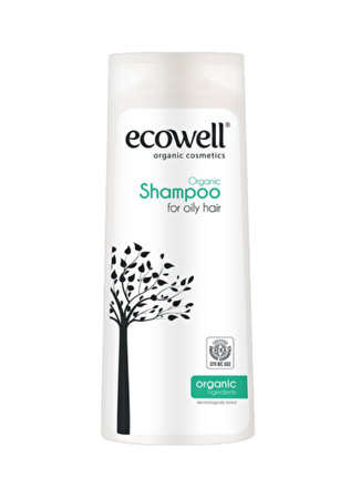 Ecowell Organik & Vegan Yağlı Saçlar İçin Şampuan 300 ml + İlaç Saklama Kutusu Hediye
