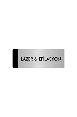 Metal Yönlendirme Levhası, Departman Kapı Isimliği Lazer & Epilasyon 5x20 Cm Gümüş Renk