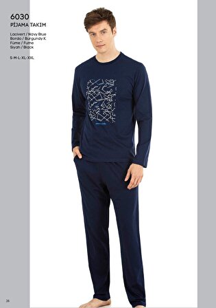 Pierre Cardin Erkek Lacivert Pijama Takımı 6030