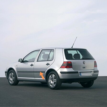 GKL Sol Arka Kapı Çıtası Siyah Plastik VW Golf 4 1998-2004 1J4853753D