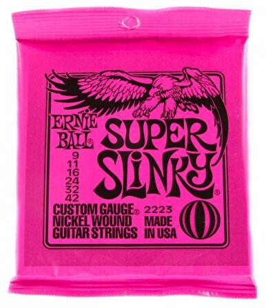 Ernie Ball P02223 Super Slinky 09-42 Elektro Gitar Teli