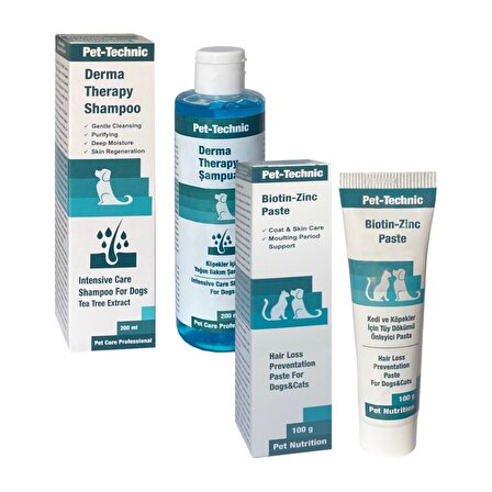 Pet Technic Derma Therapy Şampuan + Biotin Zinc Pasta