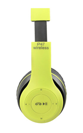 P47 Bluetooth Kablosuz Kulaküstü Kulaklık YEŞİL