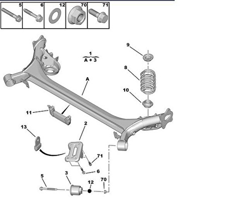 ARKA HELEZON ÜST TABLASI 307-308-3008-RCZ 5165.30