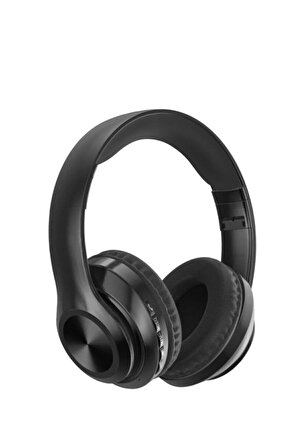 P68 Mikofonlu SD Kart Girişli FM Radyolu Bluetooth 5.0 Kulak Üstü Kulaklık SİYAH
