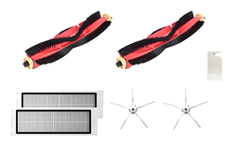 S5 Max, S5, S4 Max, S6 MaxV, S6, S6 Pure Roborock Modelleri Uyumlu Ana Fırça-Filtre-Yan Fırça Seti