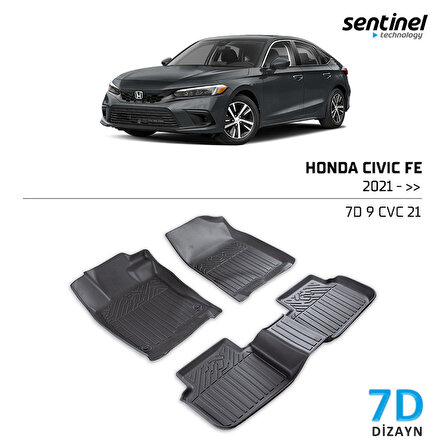 Honda Civic FE 2021- 7D Paspas Siyah