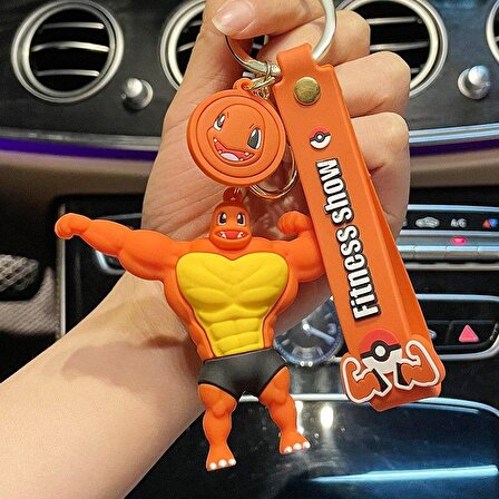 Charmander Pokemon Anahtarlık Özel Tasarım Pokemon Fitness Anahtarlık 03