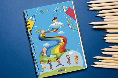 Minik Ressamlar 100 Sayfa Boyama Kitabı + 12 li boya kalemi hediye