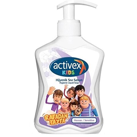 Activex Antibakteriyel Sıvı Sabun Hassas/Sensitive 300ML Pompalı (Rafadan Tayfa Serisi) (5 Li Set)