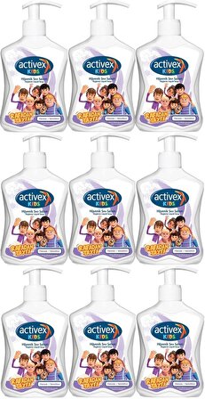 Activex Antibakteriyel Sıvı Sabun Hassas/Sensitive 300ML Pompalı (Rafadan Tayfa Serisi) (9 Lu Set)