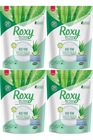 Roxy Bio Clean Matik Sabun Tozu 800gr Aloe Vera (4 Lü Set) (104 Yıkama)