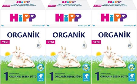 Hipp Organik Keçi Sütü Bazlı Devam Sütü 400GR No:1 (0-6 Ay) (3 Lü Set)
